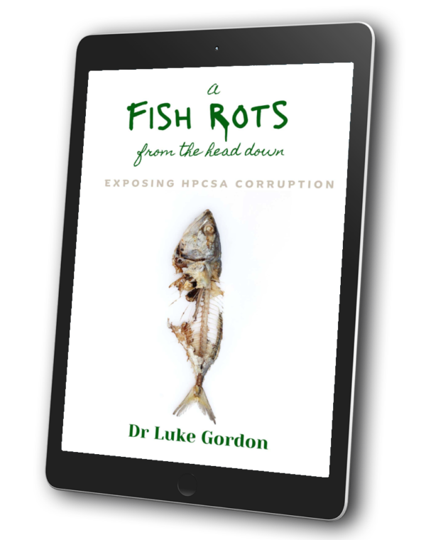 BookBrushImage3D-eReader-left A Fish Rots from the Head Down - Exposing HPCSA Corruption - EBook